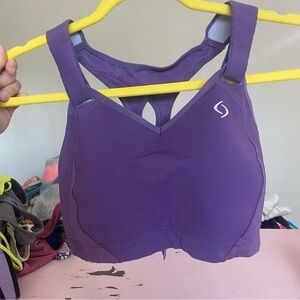 Brooks Moving Comfort Juno high-impact sports bra purple Cushioned Straps 34DD